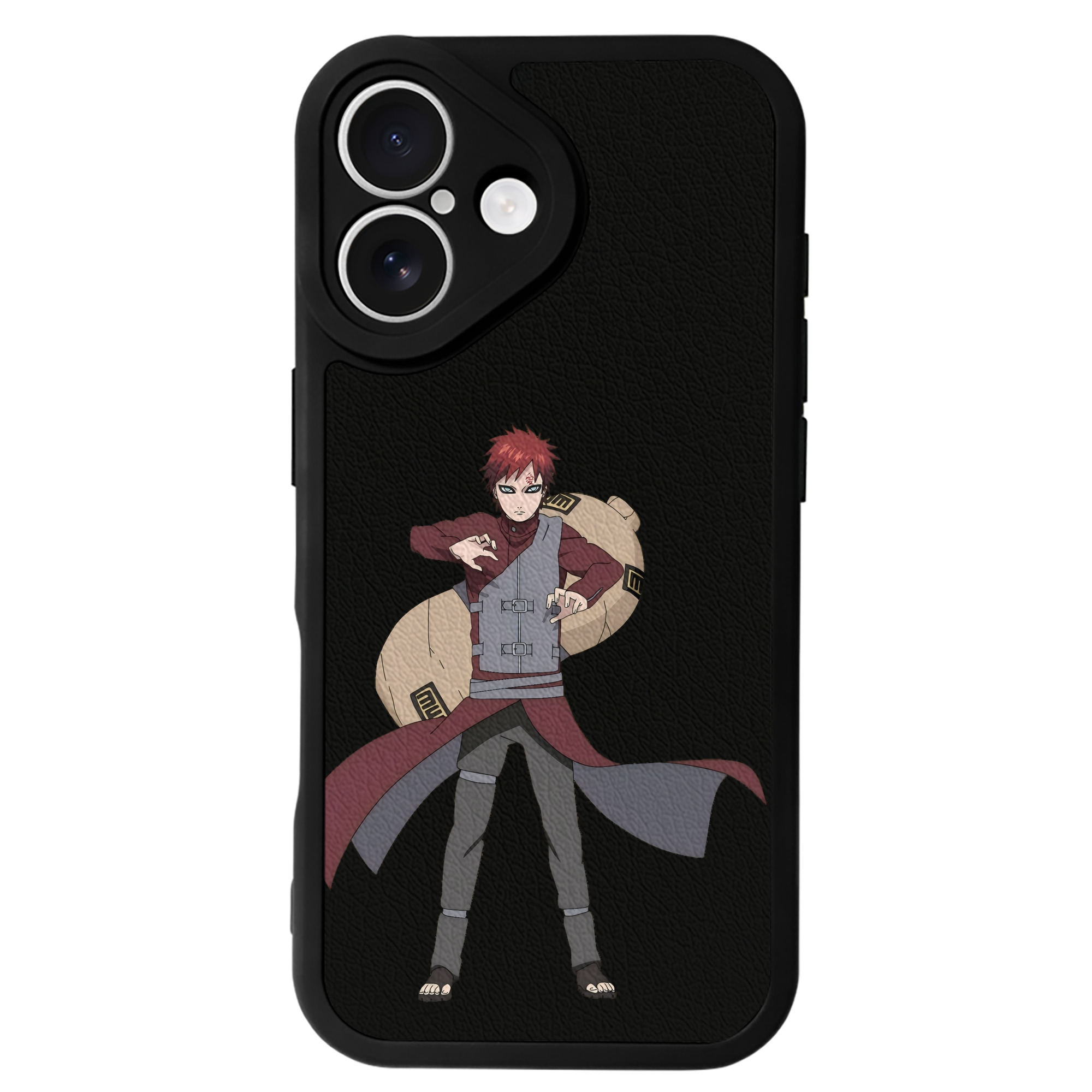 （画像用） NARUTO -ナルト- ガアラ Gaara 【iPhone 16シリーズ対応】シリコンスマホケース（レザー調） 材質：シリコン